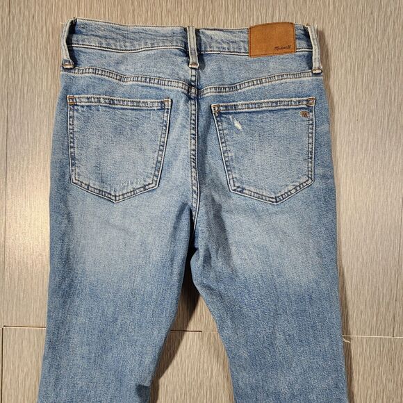 Madewell The Perfect Vintage Jeans Light Blue Wash Size 26p Petite Distressed - Picture 9 of 12